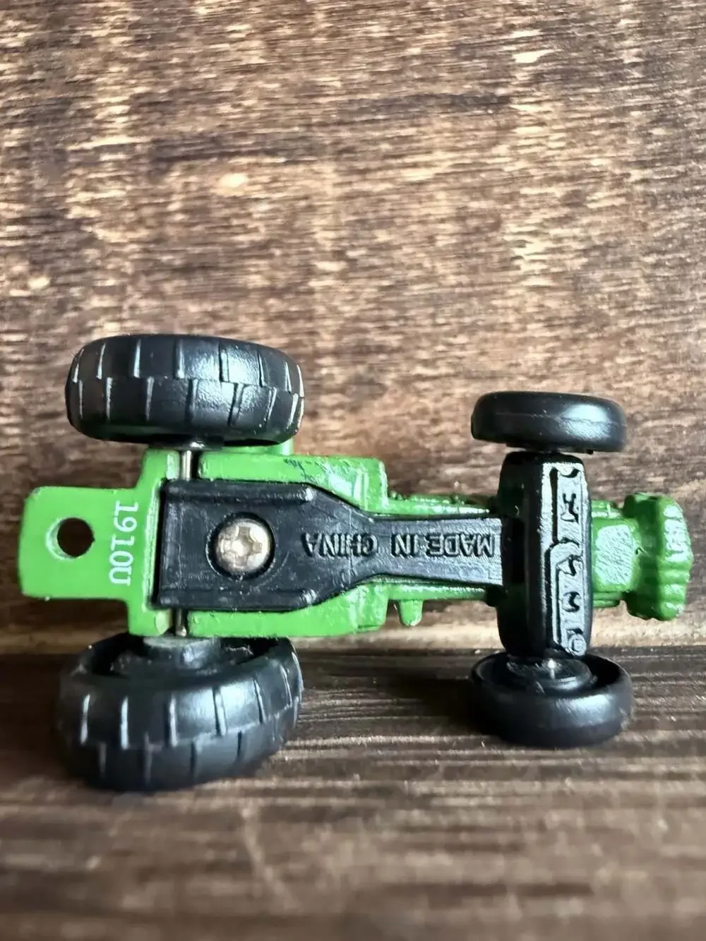 Vintage Ertl John Deere Tractor with Trailer and Disc Harrow Implements